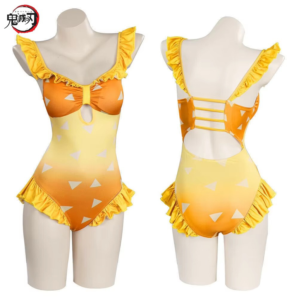 Cosplay Anime Zenitsu - Damski strój kąpielowy w stylu anime,