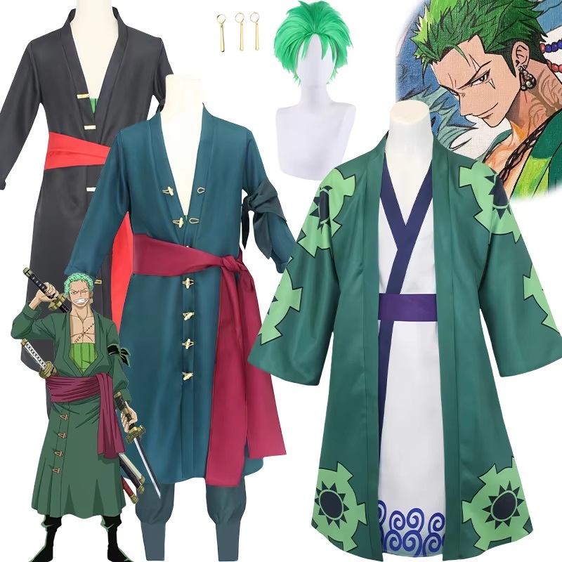 Cosplay Anime Zoro - Kostium Cosplay Bilibili Roronoa Zoro Anime