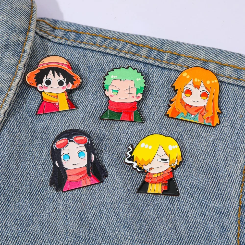 Cosplay Anime Zoro - 5 szt. Urocze przypinki anime, śmieszne