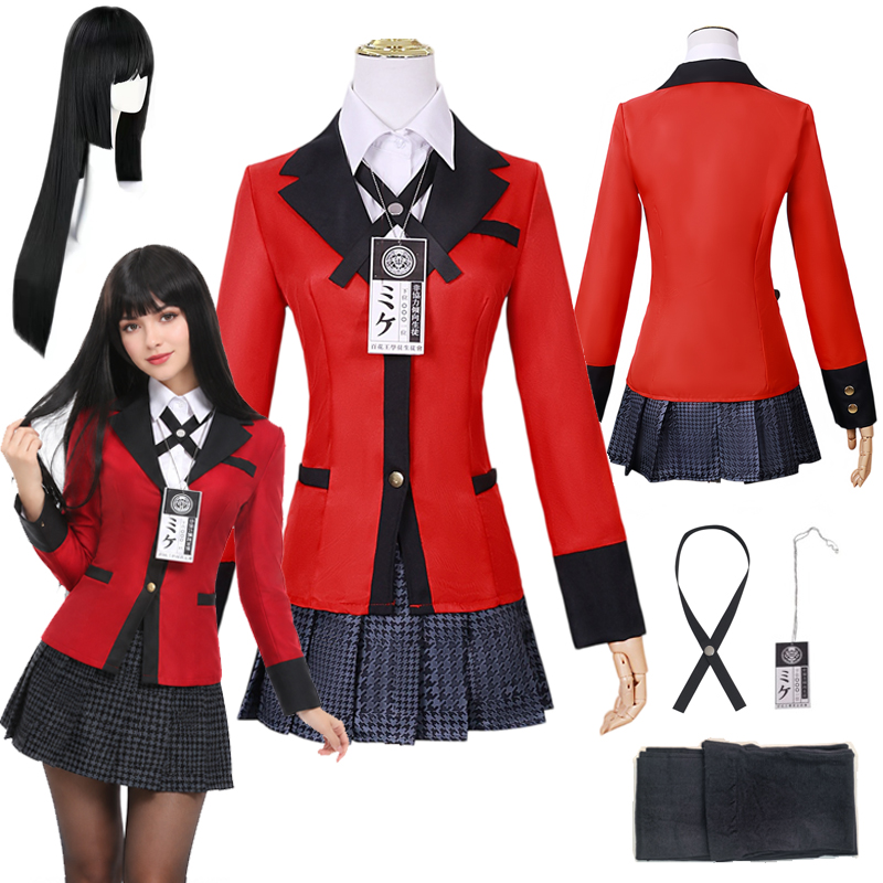 Anime Cosplay Kakegurui - Kostium cosplay Yumeko Jabami, anime, szkolny