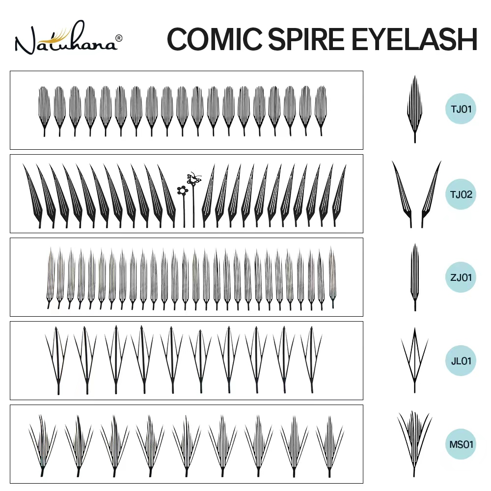 Anime Cosplay Lashes - NATUHANA Comic Spire Eyelash C D