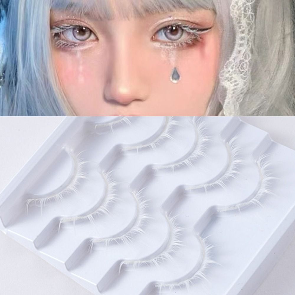 Białe, ostre rzęsy w stylu ani – Anime Cosplay Lashes recenzja i cena