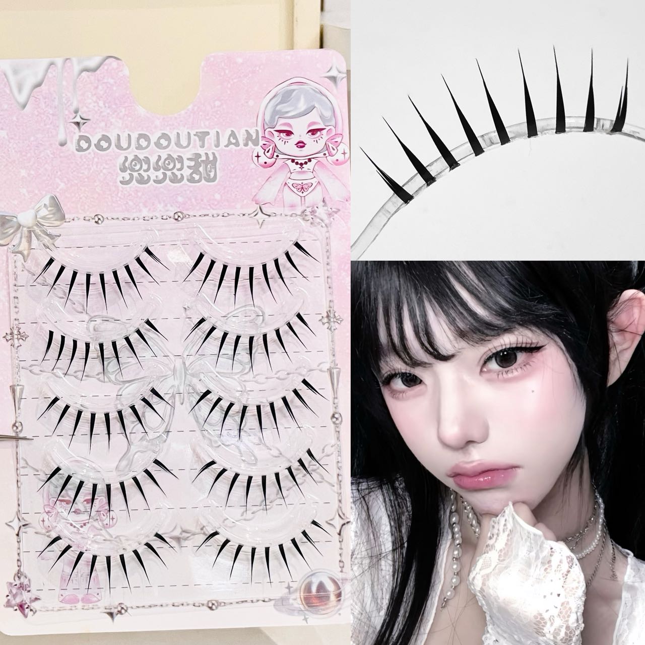 Sztuczne rzęsy Doudoutian Wet  – Anime Cosplay Lashes recenzja i cena