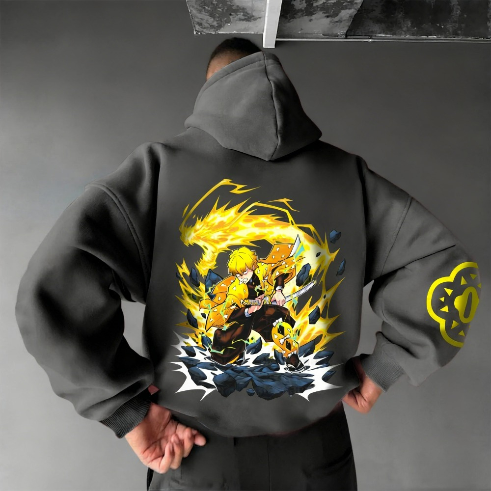 Męska bluza z kapturem Demon S – Cosplay Anime Zenitsu recenzja i cena